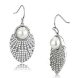 Alamode No Plating Stainless Steel Earrings with Synthetic Pearl in White - Alamode - Flyclothing LLC
