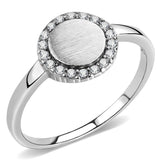 Alamode No Plating Stainless Steel Ring with AAA Grade CZ in Clear - Alamode - Flyclothing LLC