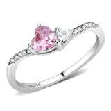 Alamode High polished (no plating) Stainless Steel Ring with AAA Grade CZ in Rose - Alamode - Flyclothing LLC