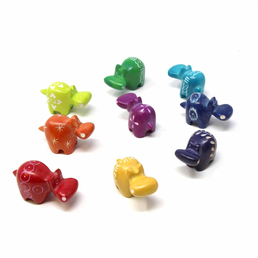 Soapstone Tiny Hippos - Assorted Pack of 5 Colors - SMOLArt - Flyclothing LLC