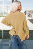 Exposed Seam Patchwork Round Neck Sweatshirt - Trendsi - Flyclothing LLC