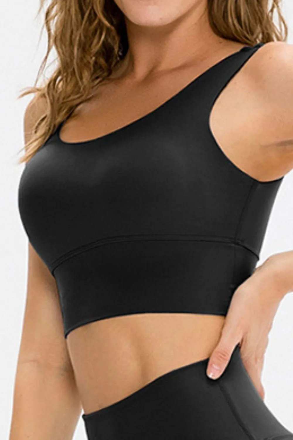 Scoop Neck Long Sports Bra - Trendsi - Flyclothing LLC