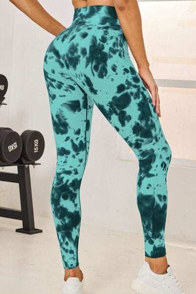 Tie-Dye High Waist Active Leggings - Trendsi - Flyclothing LLC