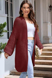 Open Front Longline Cardigan - Trendsi - Flyclothing LLC