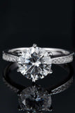 3 Carat Moissanite Side Stone Ring - Trendsi - Flyclothing LLC