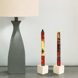 Tall Hand Painted Candles - Pair - Damisi Design - Nobunto - Nobunto - Flyclothing LLC
