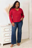 Culture Code Full Size Wide Notch Relax Top - Trendsi - Flyclothing LLC