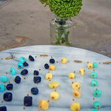 Floating Stone & Maasai Bead Necklace, Navy - Jedando - Flyclothing LLC