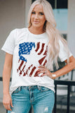 US Flag Graphic Round Neck Tee - Trendsi - Flyclothing LLC