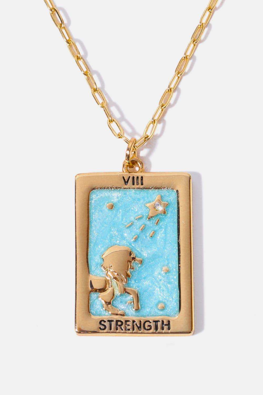 Tarot Card Pendant Copper Necklace - Trendsi - Flyclothing LLC