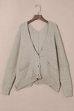 Button Down Cardigan with Pockets - Trendsi - Flyclothing LLC