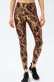 Animal Print Slim Fit Wide Waistband Long Sports Pants - Trendsi - Flyclothing LLC