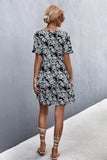 Printed Button down Pocketed Dress - Trendsi - Flyclothing LLC
