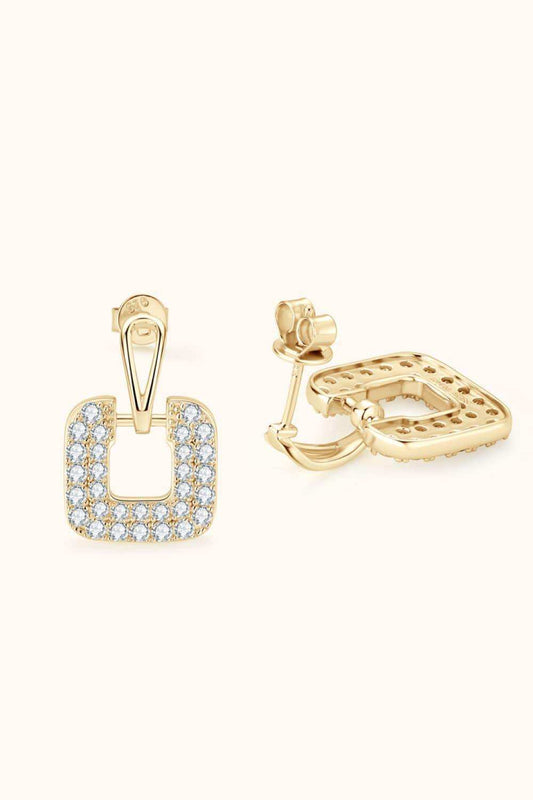 1.68 Carat Moissanite 925 Sterling Silver Drop Earrings - Trendsi - Flyclothing LLC