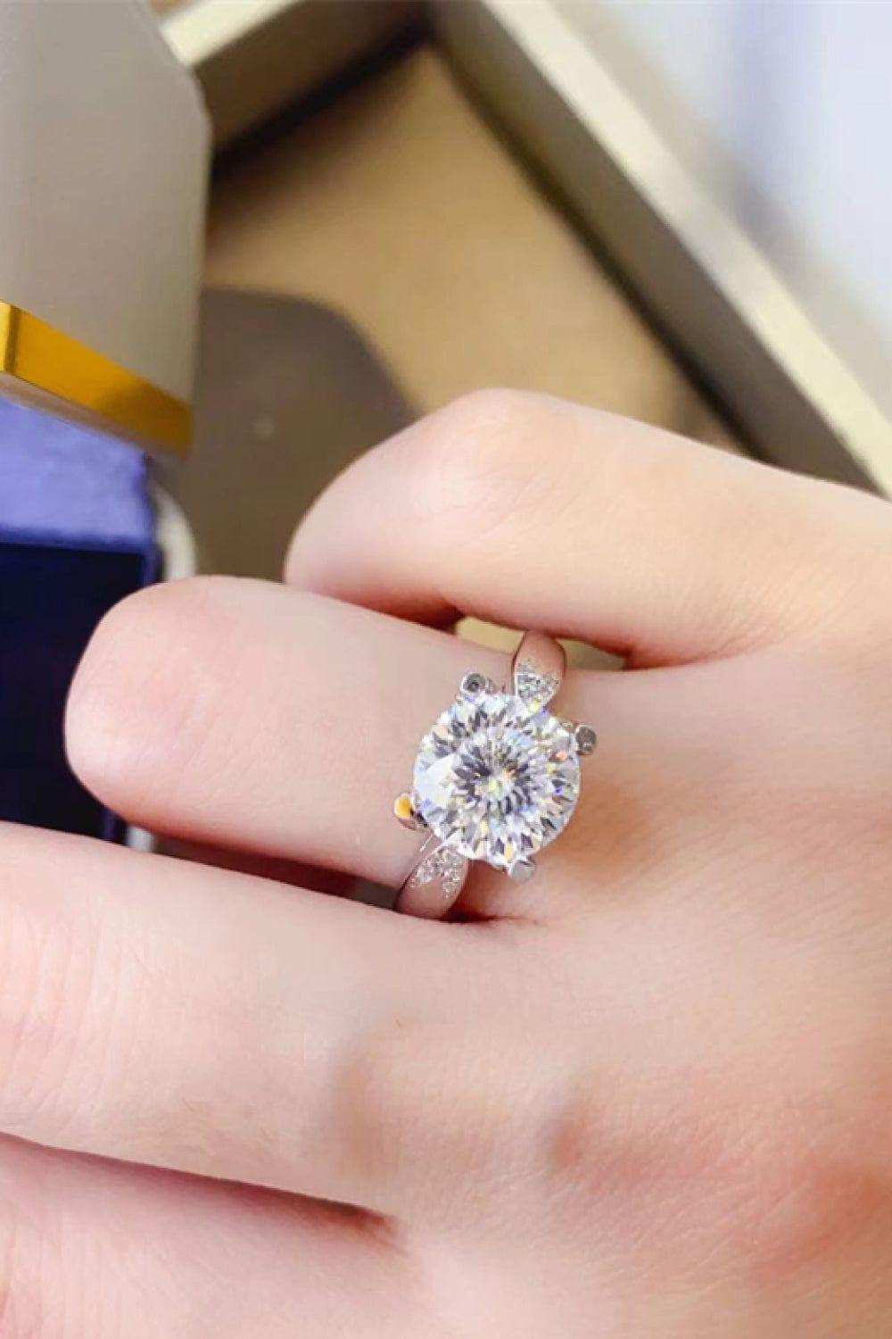 2 Carat Moissanite 925 Sterling Silver Ring - Trendsi - Flyclothing LLC