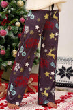 Christmas Straight Leg Pants - Trendsi - Flyclothing LLC