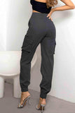 High Waist Cargo Pants - Trendsi - Flyclothing LLC