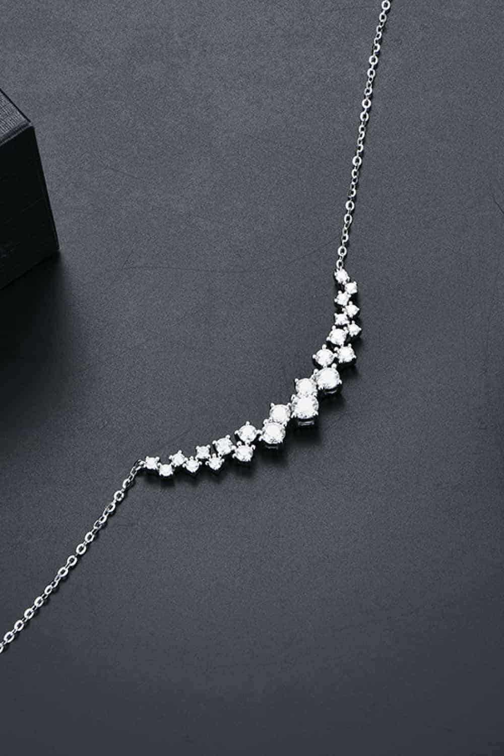 1.64 Carat Moissanite 925 Sterling Silver Necklace - Trendsi - Flyclothing LLC