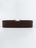 Geometric Buckle Elastic Wide Belt - Trendsi - Flyclothing LLC