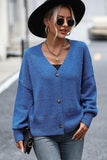 Button-Up Dropped Shoulder Cardigan - Trendsi - Flyclothing LLC
