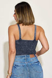 Zenana Ribbed Washed Square Neck Tank - Trendsi - Flyclothing LLC