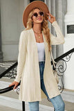 Open Front Long Sleeve Cardigan - Trendsi - Flyclothing LLC