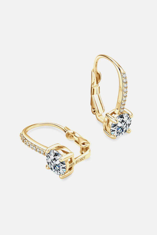 2 Carat Moissanite 925 Sterling Silver Earrings - Trendsi - Flyclothing LLC