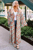 Printed Open Front Duster Cardigan - Trendsi - Flyclothing LLC
