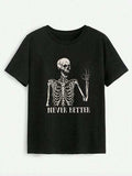 NEVER BETTER Round Neck Short Sleeve T-Shirt - Trendsi - Flyclothing LLC
