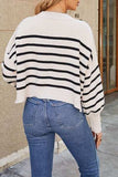 Round Neck Dropped Shoulder Sweater - Trendsi - Flyclothing LLC
