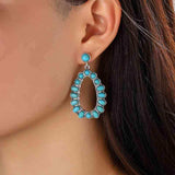Artificial Turquoise Earrings - Trendsi - Flyclothing LLC