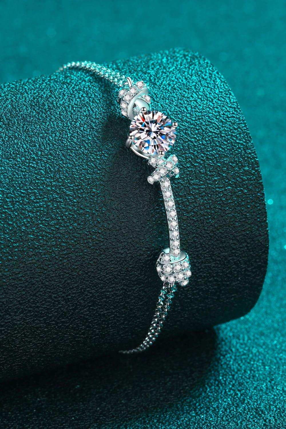 2 Carat Moissanite 925 Sterling Silver Bracelet - Trendsi - Flyclothing LLC
