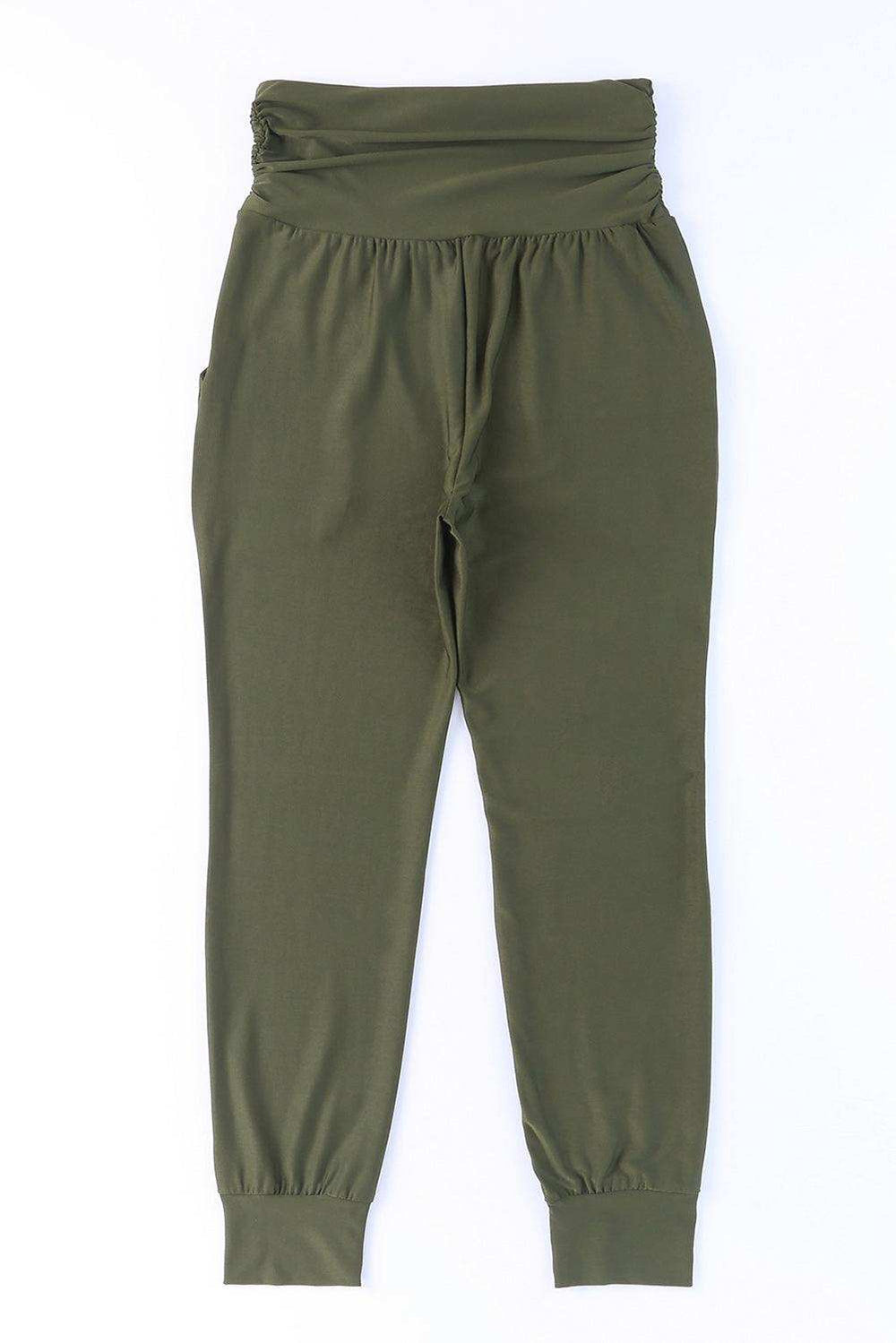 High-Rise Wide Waistband Joggers - Trendsi - Flyclothing LLC