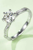 1 Carat Moissanite 925 Sterling Silver Ring - Trendsi - Flyclothing LLC