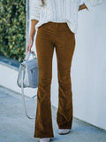 High Waist Bootcut Pants - Trendsi - Flyclothing LLC