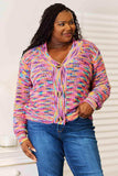 Woven Right V-Neck Long Sleeve Cardigan - Trendsi - Flyclothing LLC