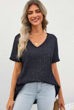 V-Neck Dropped Shoulder Tunic Top - Trendsi - Flyclothing LLC