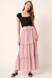 Mittoshop Drawstring High Waist Frill Skirt - Trendsi - Flyclothing LLC