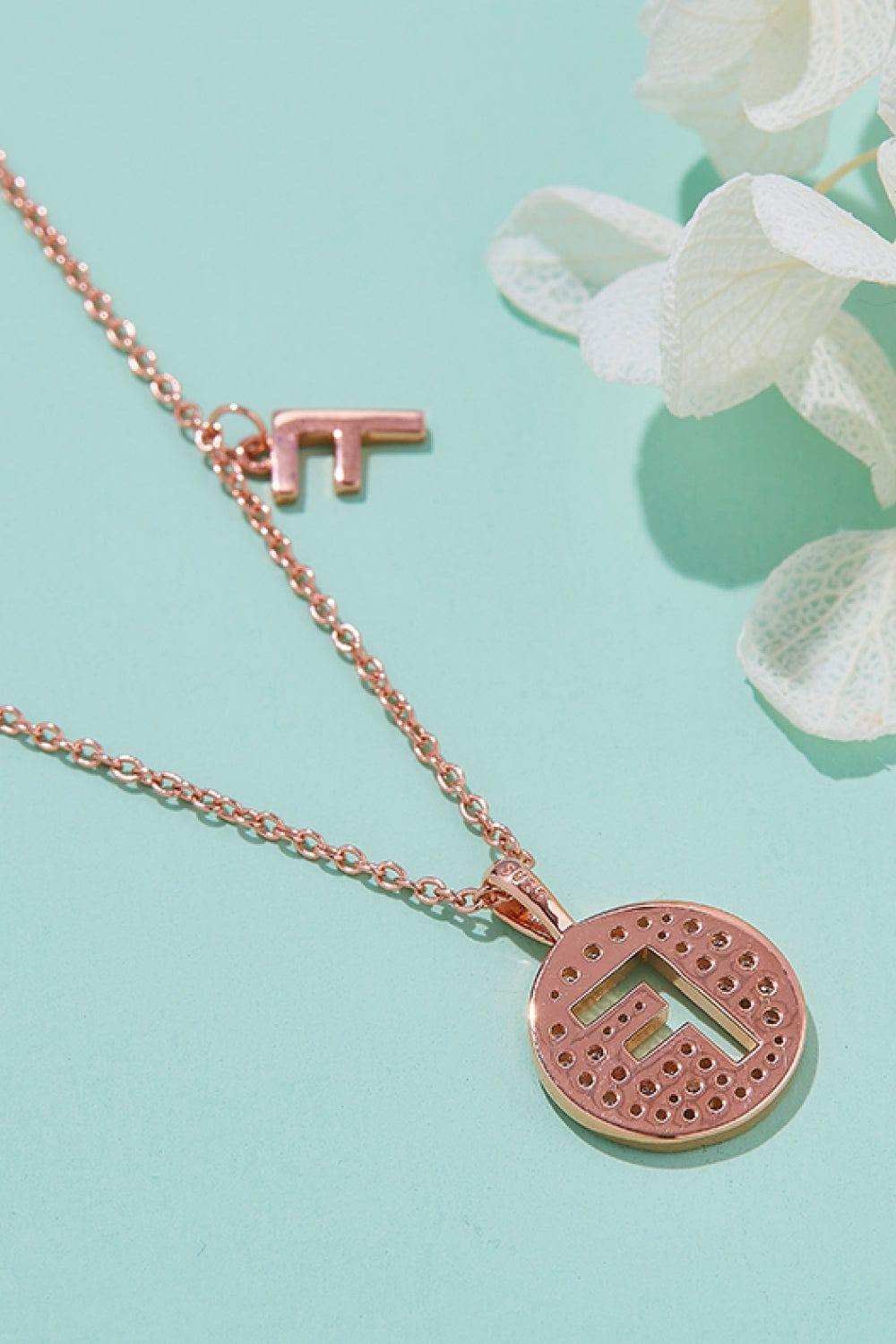 Moissanite A to J Pendant Necklace - Trendsi - Flyclothing LLC