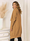 Long Sleeve Open Front Longline Cardigan - Trendsi - Flyclothing LLC