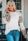 Leopard Round Neck Dropped Shoulder T-Shirt - Trendsi - Flyclothing LLC