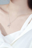 Zircon Bow Pendant Necklace - Trendsi - Flyclothing LLC