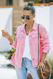 Distressed Raw Hem Denim Jacket - Trendsi - Flyclothing LLC
