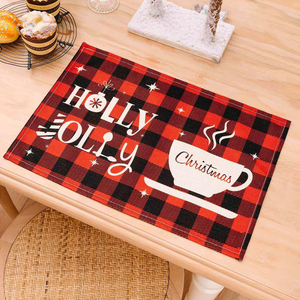 Assorted 2-Piece Plaid Placemats - Trendsi - Flyclothing LLC