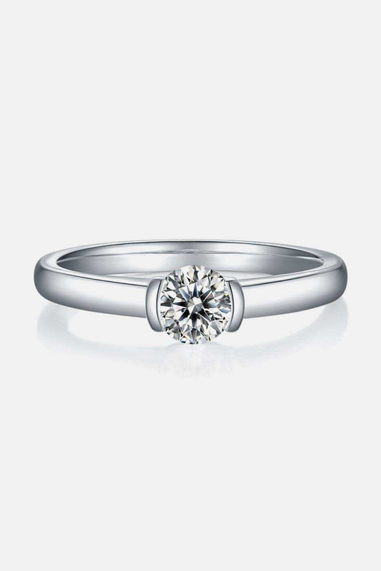 Moissanite 925 Sterling Silver Solitaire Ring - Trendsi - Flyclothing LLC