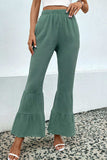 Long Flare Pants with Pocket - Trendsi - Flyclothing LLC