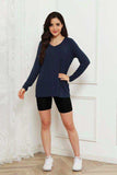 Basic Bae Full Size V-Neck Long Sleeve Top - Trendsi - Flyclothing LLC
