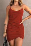Spaghetti StrapRuched Mini Dress - Trendsi - Flyclothing LLC