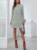 Decorative Button Round Neck Dress - Trendsi - Flyclothing LLC