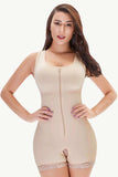 Full Size Zip-Up Scoop Neck Lace Trim Shapewear - Trendsi - Flyclothing LLC